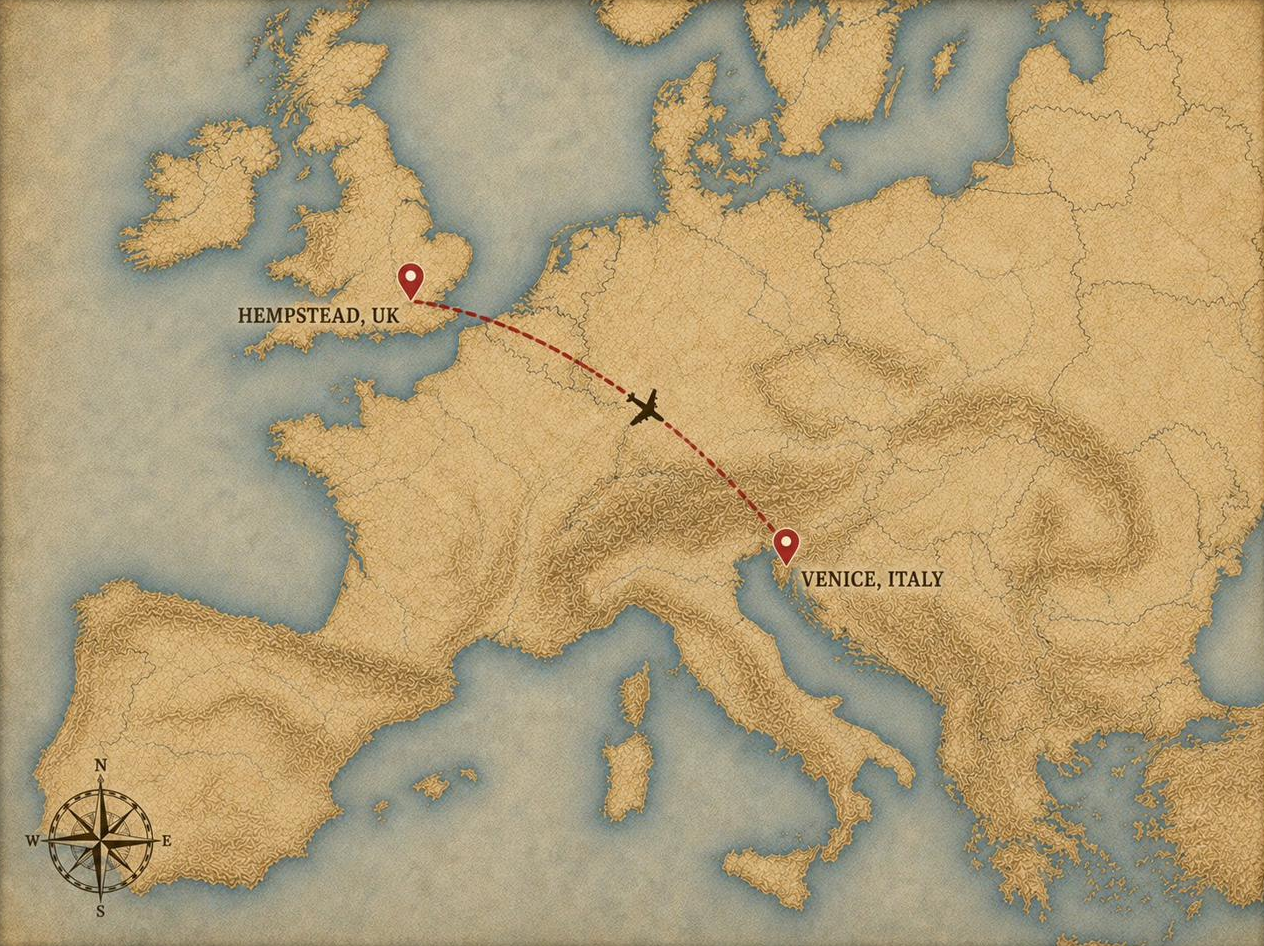 Hempstead to Venice map