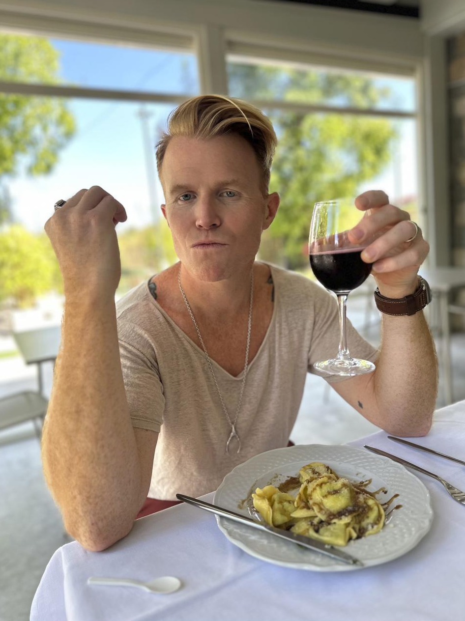 At the table