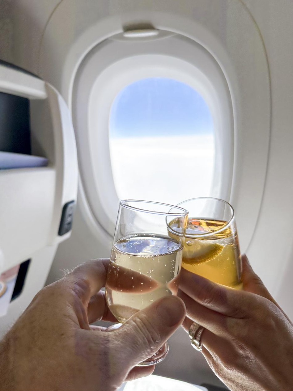On the flight to Venice